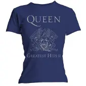 Ginza.se Queen: Ladies T-Shirt/Greatest Hits II (Blue) (Skinny Fit) (XX-Large)