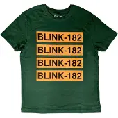 Ginza.se Blink-182: Unisex T-Shirt/Logo Repeat (Green) (XX-Large)