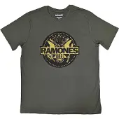 Ginza.se Ramones: Unisex T-Shirt/Gold Seal (Green) (Small)