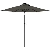 vidaXL Trädgårdsparasoll med stålstång antracit 225x225x212 cm