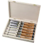 Bahco 425-083 Stämjärnsats, 6-delars, trälåda, 6,10,12,18,25,32mm