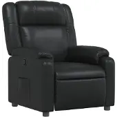 vidaXL Reclinerfåtölj svart konstläder