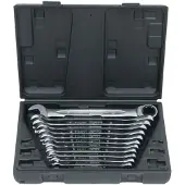 Ks Tools 503.4265 Ringskruvnyckelsats 12 delar Nyckelvidd (Metrisk) (för titel) 19 mm