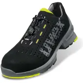 Uvex 85438, Unisex, Vuxen, Säkerhetsskor, Svart, Lime, ESD, S1, SRC, Snabb-skosnören
