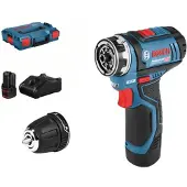 Bosch Skruvdragare/borr GSR 12V-35 FC; 12 V; 2x3,0 Ah batt.