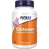 Now , Chitosan Plus Krom, 500 mg, 120 Veg Kapslar