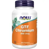 NOW,NOW Foods,NOW,NOW Foods , GTF Krom, 200 mcg, 250 Tabletter