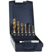 Exact 05930 Kombi Gängtappborr 7 delar metrisk M3, M4, M5, M6, M8, M10 Högerskärning HSS 1 set