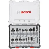 Bosch Träborrset För Skaftfräs 6 Mm 15 Enheter