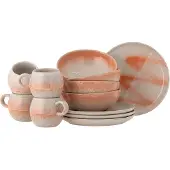 Bloomingville Paula frukostset orange stengods