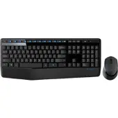 Logitech Wireless Combo MK345 - Sats med tangentbord och mus - trådlös - 2.4 GHz - USA, internationellt - svart, blå