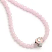 Ginza.se Barbie: Pink Bead Necklace With Heart Shaped Silhouette Bead Charm