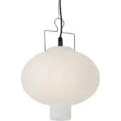 QAZQA Utomhuspendellampa vit 35 cm med kontakt IP44 - Pion