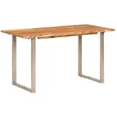 vidaXL Matbord 140x70x76 cm massivt akaciaträ