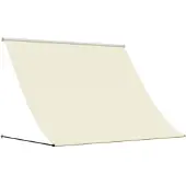 vidaXL Hopfällbar Markis, Krämvit, 200X150 Cm, Tyg Och Stål