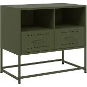 vidaXL TV-skåp olivgrön 68x39x60,5 cm stål