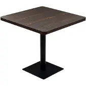 vidaXL Bistrobord MDF och Steel Square 80 x 80 x 75 cm Mörk Ask