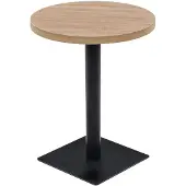 vidaXL Bistrobord MDF och Stål Runt 60x75 cm Ekfärg Bar Café 245612