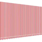vidaXL Ersättningstyg för markis röd och vit 5x3 m polyester
