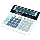 Donau Tech kontorsräknare, 12-siffrigt display, 156x152x28 mm, vit