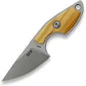 MKM Knives MKM Mikro 1 MK-MR01-O Olive Wood neck knife, Jesper Voxnaes design