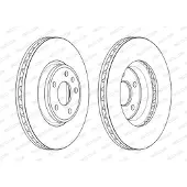 FERODO Bromsskiva DDF2596C-1 fram, ventilerad, 1 Stycke