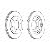 FERODO Bromsskiva DDF1384C, 2 Stycke