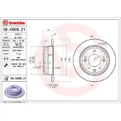 Brembo Bromsskiva 08A86921 bak, full, 1 Stycke