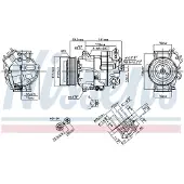 Nissens Kompressor för luftkonditionering 890267