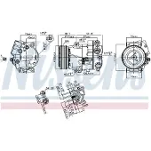 Nissens Kompressor för luftkonditionering 890259