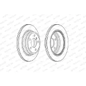 FERODO Bromsskivor DDF2313C bak, ventilerad, 2 Stycke