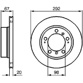 Bosch Bromsskiva 0 986 479 079 bak, ventilerad, 1 Stycke