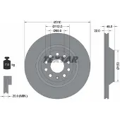 Textar Bromsskiva 92140703 bak, ventilerad, 1 Stycke