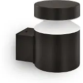 Philips Laven vägglampa 6 W, Väggbelysning för utomhusbruk, Svart, Metall, IP44, Terass, Trädgård, II