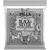 Ernie Ball 2406 Ernesto Palla Nylon Black & Silver Set 28-48