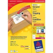 Avery Shippingetiketter, L7165-100, 99,1 x 67,7 mm, 8 pr. ark, 100 ark