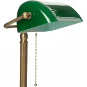 BERLINER MESSINGLAMP Skrivbordslampa JIVAN, Grön, Vardagsrum / matsal, Glas, Antik, Bordslampa