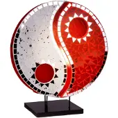 WORU Bordslampa Ying Yang, Röd, Vardagsrum / matsal, Metall, Design, Bordslampa