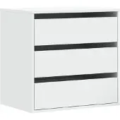vidaXL Byrå vit 60x41x58 cm konstruerat trä