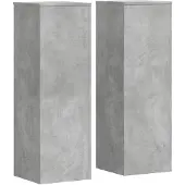 vidaXL Växtställ 2 st betonggrå 33x33x100 cm konstruerat trä