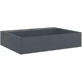 vidaXL Handfat 50x38x11 cm mineralgjuten/marmor antracit