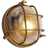 QAZQA Vägg- och taklampa guld/mässing rund IP44 - Noutica