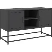 vidaXL TV-skåp svart 100,5x39x60,5 cm stål