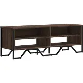 vidaXL Tv-bänk brun ek 122x34x41 cm konstruerat trä