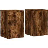 vidaXL Växtställ 2 st rökfärgad ek 20x20x30 cm konstruerat trä