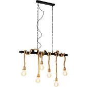 QAZQA Smart pendellampa svart 6-ljus inkl WiFi G95 - Plural