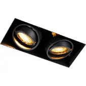 QAZQA Smart infälld spotlight svart trimless 2-ljus inkl. Wifi GU10 - Oneon Honey
