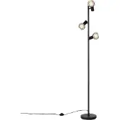 QAZQA Smart golvlampa svart justerbar inkl. 3 Wifi P45 - Mesh