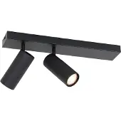 QAZQA Modern takspotlight svart 2-ljus justerbar - Renna