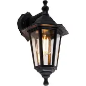 QAZQA Smart utomhusvägglampa svart IP44 inkl. WiFi ST64 - New Haven